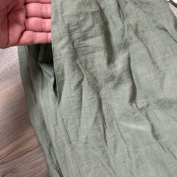 Zara Olive Textured Pants - Picture 5 of 6